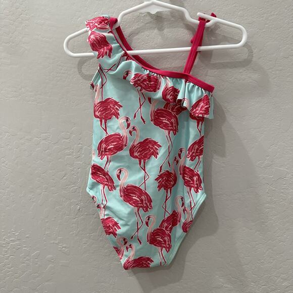 Gymboree Flamingo Ruffle One-Piece Swimsuit - Picture 4 of 8